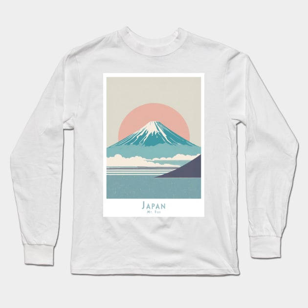 Tranquil Fuji - Sunrise Over Japan Long Sleeve T-Shirt by POD24